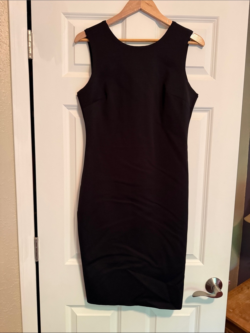 Banana Republic Black Sleeveless Midi Sheath Dress